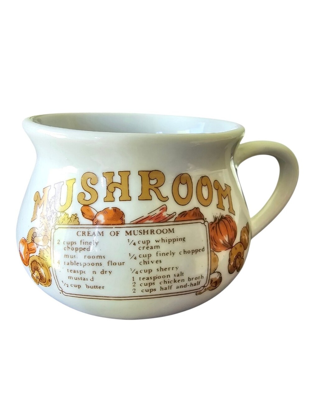 Vintage Cream Of Mushroom Soup Ceramic Mug
